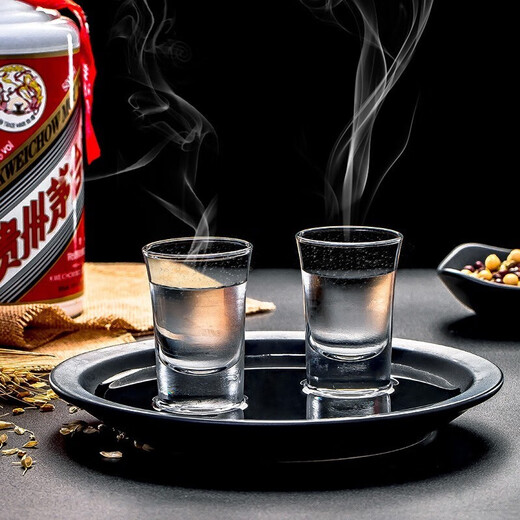 CRISTALGLASS 2 Liang Liquor Wine Dispenser Set Glass Small Wine Cup Measuring Wine Pour Jug Red Wine Foreign Wine Home Use 100 ml 2 Liang Jinshan Gold Foil Handle 100ml 2 pieces