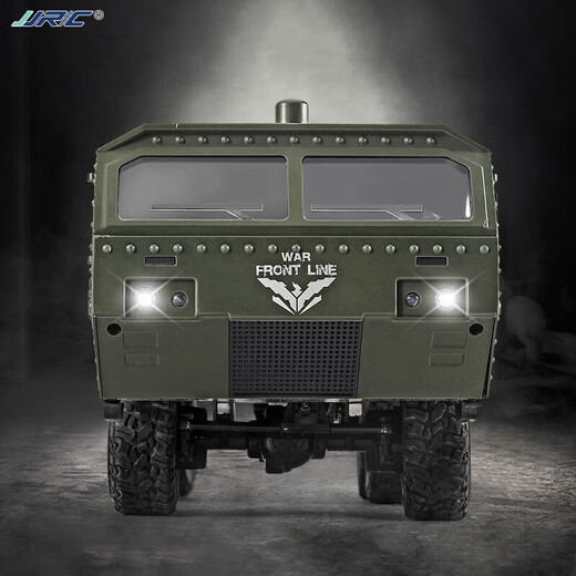 JJRCJJR/C children's military truck heavy-duty six-wheel drive off-road climbing car remote control car adult boy toy car 46cm Dongfeng No. 9 military truck