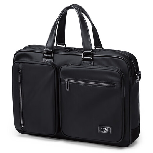 Golf GOLF business briefcase men's large-capacity handbag men's 15.6-inch computer bag multi-compartment water-repellent casual shoulder crossbody bag 5I698441J black