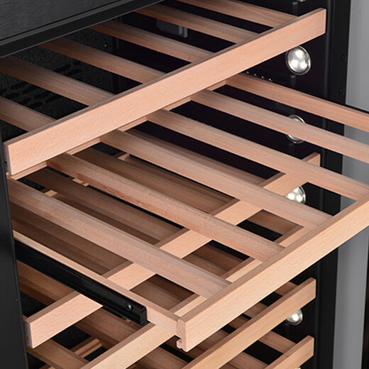 EREMITE external door panel embedded red wine cabinet constant temperature wine cabinet cold drink tea refrigerator frost-free air-cooled cold drink tea cabinet fresh cabinet Embraco frequency conversion embedded wine cabinet dual temperature/no handle voice control door opening 101 bottles