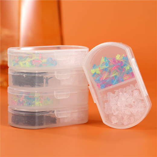 Su Shiliu Ear stick plastic invisible ear studs for women transparent black ear acupuncture students anti-occlusion ear stick round head ear piercing set 60 transparent round head ear studs + ear plugs