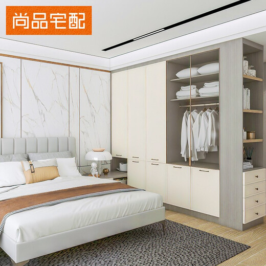 Shangpin Home Furnishing Wardrobe Customized Swing Door Bedroom Wardrobe Home Cloakroom Modern Simple Whole House Furniture Customized Prepayment