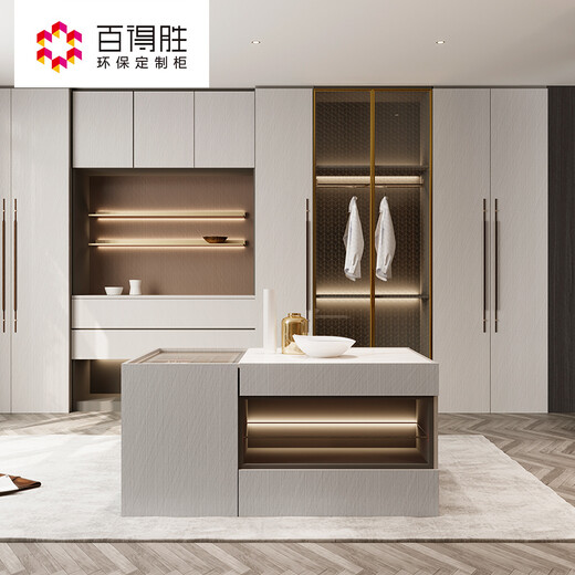 Baidusheng whole house customized Sicily series customized wardrobe walk-in cloakroom one door to top wardrobe overall RMB/square calculated based on projected area