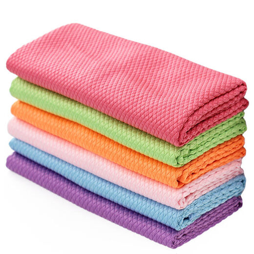 Carole fish scale rag thickened and enlarged rag kitchen large dishwashing handkerchief glass scouring pad cleaning cloth hotel dishwashing 2 pieces 50*40cm