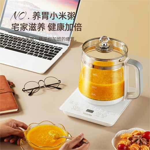YALULU110V Health Pot Multifunctional Constant Temperature Electric Kettle Fully Automatic Tea Making Tea Kettle Exported to the United States, Canada and Japan Small Appliances for Tea Making and Kettle White 1.8L + Tea Strainer + Stewing Cup #110V Foreign Version