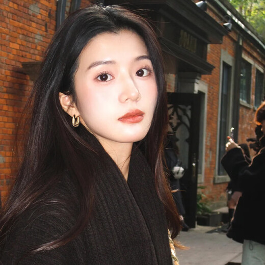 Xixuejian high-end gold pigment hoop earrings for women, retro Hong Kong style, simple temperament, water drop earrings, gift for wife, gold G233, a pair of gold geometric earrings