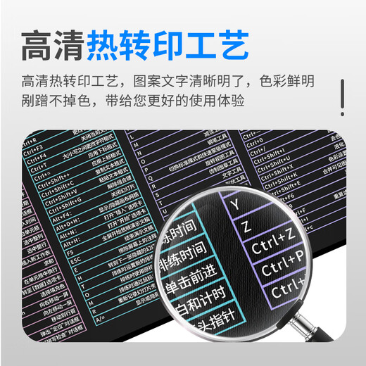 AOC serie de atributos completos juego de deportes electrónicos tecla de acceso directo largo alfombrilla para ratón extra grande 800 * 300 * 3 mm borde engrosado teclado de oficina almohadilla de escritorio para computadora M151 / 93 negro