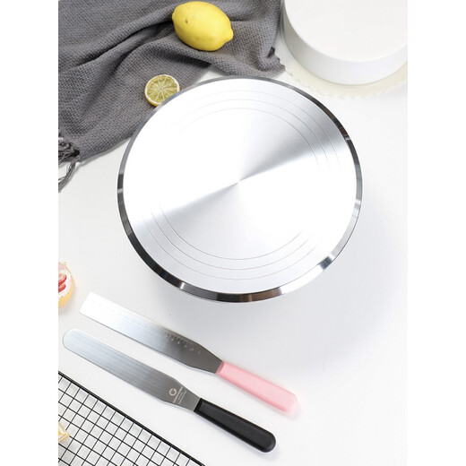 Du Zhunyu's complete set of tools for making cakes 12-inch aluminum alloy decorating turntable Decorating table for making birthday cake turntable for home use Novice 10-inch set Decorating tutorial