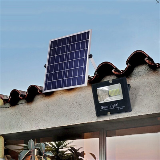 Sunshini Solar Lighting Outdoor Garden Light Household Ultra-Bright Floodlight Automatically Lights Up After Dark Induction Street Light 45 Watts + 5 Meters Cable with Remote Control Light Control Timing