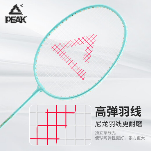 匹克羽毛球拍双拍初学合金复合进攻耐用学生对拍入门训练耐打羽拍 天蓝+羽白 羽毛球拍套装