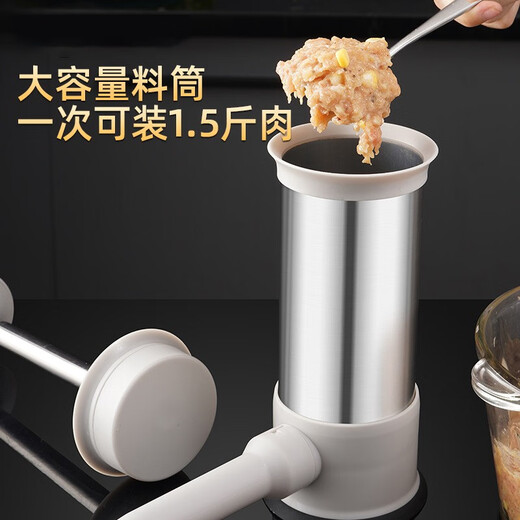 Midelei Sausage Enema with Sausage Casing Manual Sausage Filler Sausage Filling Machine Manual Press Sausage Filling Tool 304 Stainless Steel Large Capacity Upgrade