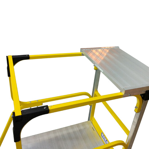 
Stable and resistant ladder aluminum alloy herringbone ladder climbing platform ladder with wheeled cargo elevator twelve step ladder 4.2 meters FS13598 170kg