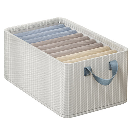 Housekeeper Oxford cloth striped storage basket storage box home wardrobe organization artifact dormitory storage box clothes basket large capacity black striped steel frame 3 pack