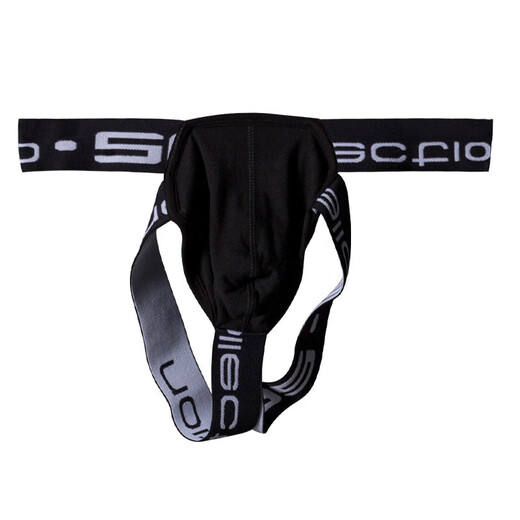 Erotic underwear for men, no need to take off, rear entry thong, sexy hollow butt exposed thong, gay trendy underwear, black M