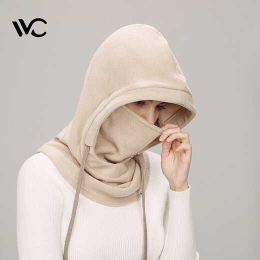 VVC warm hood hat women's winter windproof and cold-proof cycling and skiing beanie thickened face mask Shengguangmi