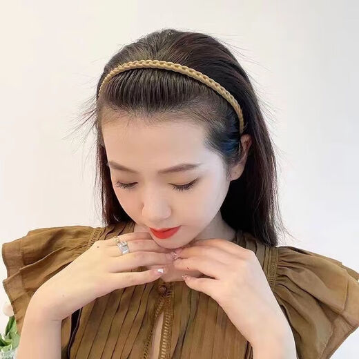 Meipai Hot Selling Sweet and Versatile Hair Hoop Women's Face Wash Anti-Slip Hair Bundle Bangs Broken Hair Hair Clip Hair Accessories SN1270 Black Small Hair Hoop