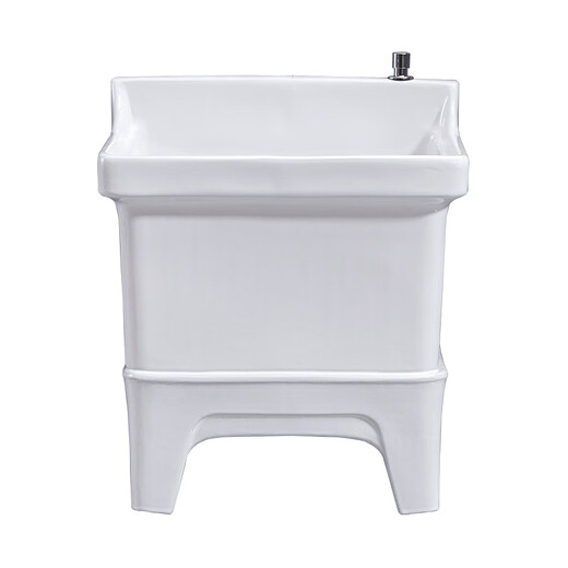 Wash mop pool square balcony bathroom small ceramic floor basin mop household water mop pool automatic drain 55 cm rotating faucet desk-controlled drain