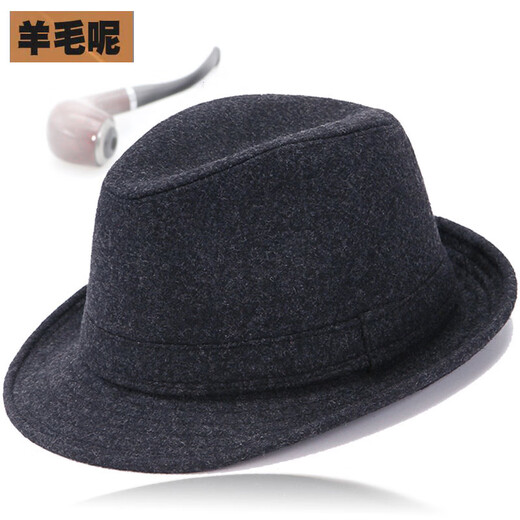 Old man's top hat men's winter thickened and warm old man's hat old man's grandfather Shanghai beach old man's hat men's dad black minimum size 56 cm hat circumference