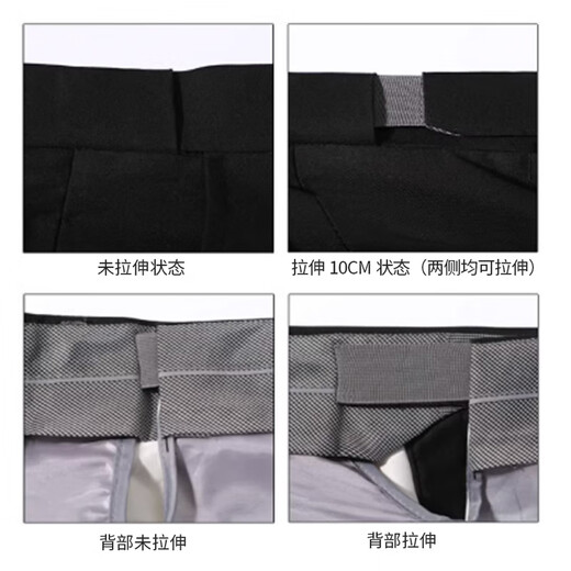 Dibinze plus size business formal trousers men's plus size loose straight black suit trousers black 6XL