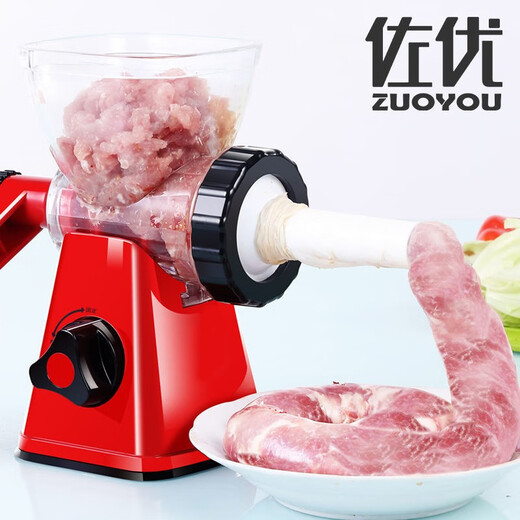 Zuoyou Sausage Enema Home Hand-cranked Sausage Stuffing Machine Sausage Filling Machine Kitchen Mixing Minced Vegetable Mince Machine Enema Tool Upgraded Large Meat Mincer Stuffing Machine Increased Hopper