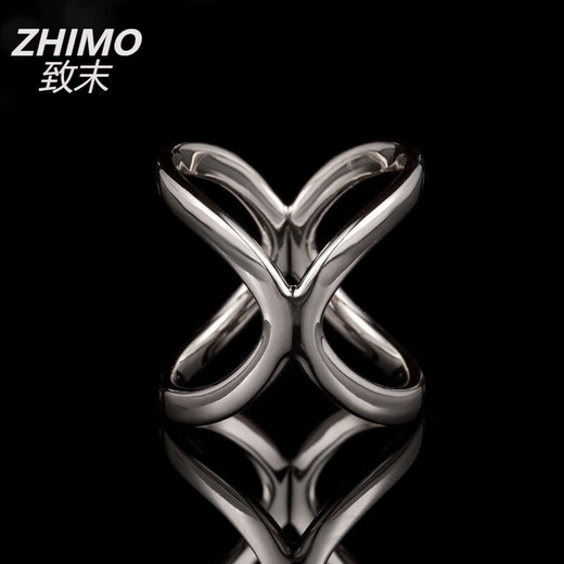 ZHIMO simple and versatile X silk scarf buckle niche design glossy geometric scarf buckle new square scarf buckle F00390A999