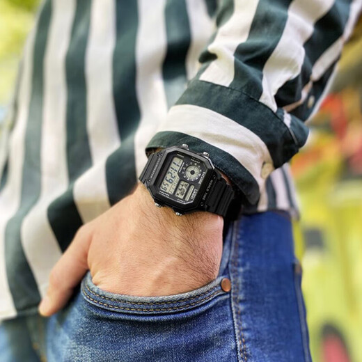 Casio watch Kuangbiao same style small square trendy sports student watch long-lasting power luminous men's watch AE-1200WH-1A