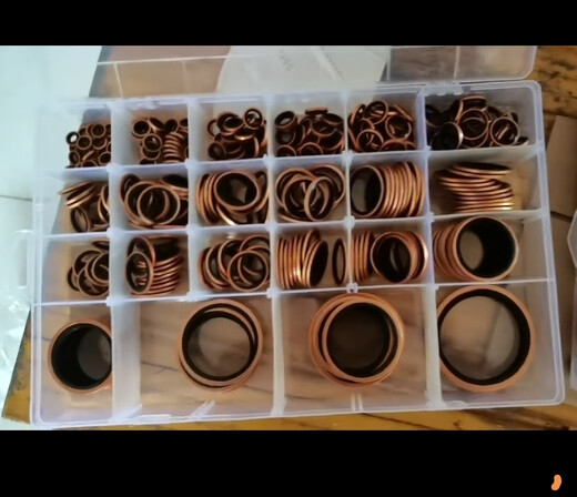 Huili's combination pad repair box high-pressure oil pipe oil seal rubber pad metal pad seal combination O-ring skeleton wear-resistant Ding Qing copper M6-M30