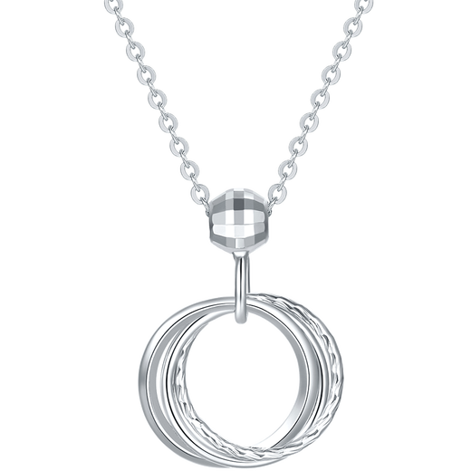 Saturday Fortune PT950 Platinum Romantic Statement Platinum Necklace Female B0612454 Approximately 3.01g 40+5cm