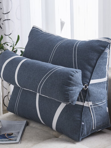 Zhenyue room-in-room raising pad, room-in-room raising pillow, butt and hip position pad, pregnancy pad, bed artifact, pregnancy aid pillow, classic gray grid 75*22*50 (with headrest) enhanced version