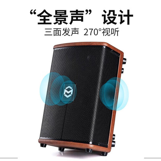 Music Knight T3 outdoor musical instrument speaker live performance road show saxophone electric blowpipe guitar playing karaoke Bluetooth speaker T3 black + 2T karaoke machine + audio bag + stand