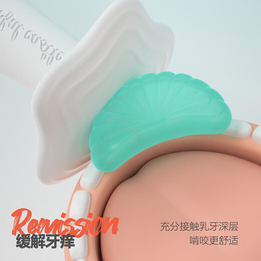 CKBEBE Little Moon Teething Glue Stick Baby Baby Bite Toy 468 Months and Over Teething Period Silicone Super Soft Star Teething Glue - Nano Silver + Anti-chain