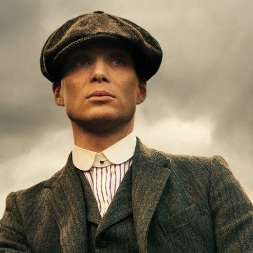 PEAVEY 羊毛八角帽男剃刀党英伦贝雷帽复古文艺报童帽时尚画家帽 深灰 XL(57-58cm)可调节