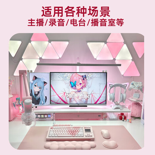 TerraTec microphone microphone cantilever desktop stand live broadcast artifact karaoke universal aluminum alloy pink stand pink