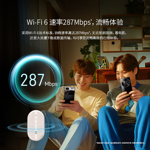 ZTE (ZTE) wifi6 portátil tarjeta de red inalámbrica wifi móvil sin tarjeta punto de acceso portátil enrutador 4g computadora portátil ilimitada tráfico universal 2025 oficial auténtico U10L
