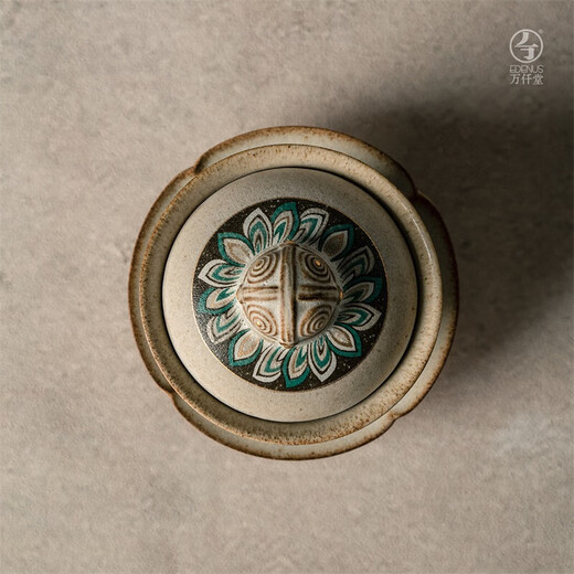 Wanqiantang (Edenus) high-end tea set complete set Dunhuang co-branded series covered bowl ceramic set opening gift box Feitian Mingxiang B gray and white glaze