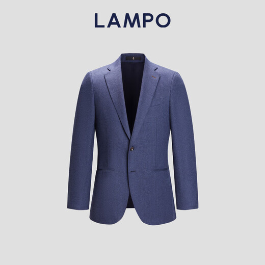 Blue Leopard (LAMPO) Wool Autumn and Winter Suit Men's Flannel Medium Blue Suit Top Premium Medium Blue 48 (175/96) R