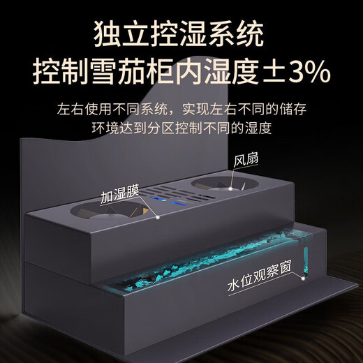 Baikelen Cigar Cabinet Double Door Constant Temperature and Humidity Tobacco and Wine Cabinet Tea Cabinet Beverage Cabinet Refrigerator Air-cooled Frost-free Household Commercial Large Capacity Zero Embedded Spanish Cedar Wood WIFI Ammonia Removal 1.9 Meters丨Dual Temperature Zone丨Ice Bar + Cigar丨Thin Section