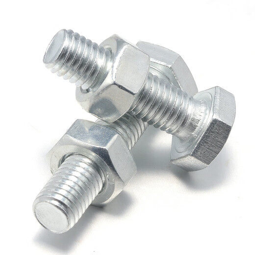 JPHZNB48 grade galvanized hexagonal bolts galvanized screw nut set M6M8M10M12M14M16M18M20M30 M12*120 half thread 50 sets