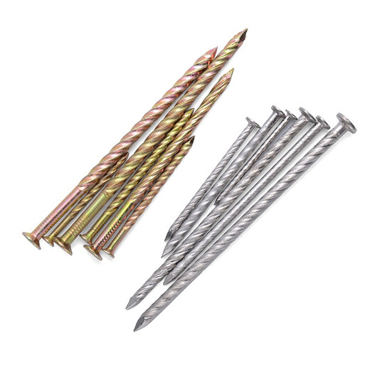 Jinggong brand two-color stainless steel plate nails, twist nails, threaded nails, keel nails, woodworking nails, anti-loosening nails, stainless steel 2 inches 5cm10Jin Jin equal to 0.5kg, about 2450 pieces