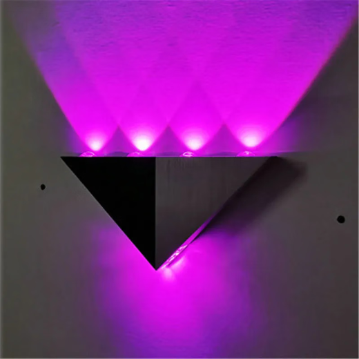Yilin (yilin) led wall lamp modern simple creative corridor aisle bar club KTV background wall decoration colorful color-changing light 5W purple light high-brightness model