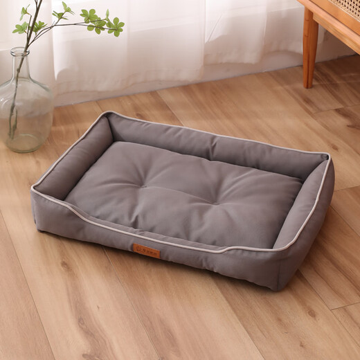 Miaopule waterproof cat nest and dog nest, scratch-resistant and bite-resistant pet nest, suitable for all seasons, Oxford cloth non-stick cat sleeping mat, gray 600D waterproof Oxford cloth nest, L size