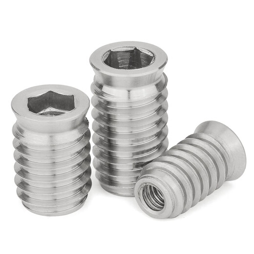 Jinggong (JINGGONG) 304 stainless steel internal and external teeth embedded nuts furniture nuts hexagonal countersunk head nuts embedded wood nuts with introduction M6*17 (5 pieces)