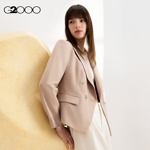 G2000 Machine washable G2000 women's SS24 mall new soft and comfortable double-breasted versatile casual suit two-color twill-orange casual suit 24 inches S /34