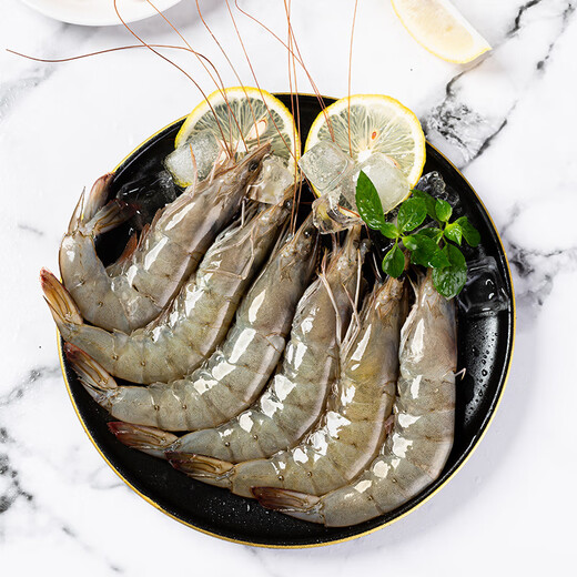 Centennial Fishing Port Sea-caught Extra Large Salt-frozen Separated White Shrimp 30-40Specifications Net shrimp weight 4Jin Jin is equal to 0.5kg 60-80 pieces