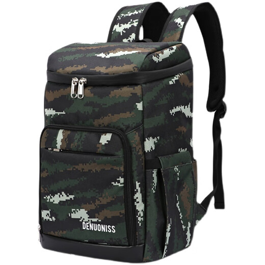 Gongma Backpack Outdoor Refrigerator Thickened Ice Pack Picnic Bag Large Waterproof Takeout Delivery Box Portable Insulated Bag 28L Large Black