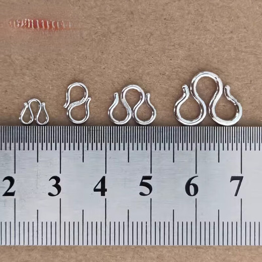Every Li moment pt950 platinum buckle head buckle M buckle necklace tail DIY accessories PT950w buckle S buckle bracelet link buckle both sides small W buckle PT950 - about 0.3 grams