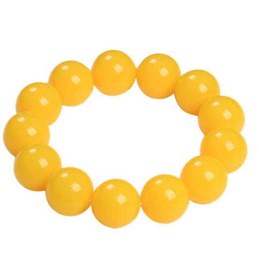 Ancient Baltic Sea pure yellow chicken fat yellow beeswax bracelet single circle amber round beads old beeswax bracelet as a gift for leaders. Bead diameter 25mm, 10 beads, car mounted, 0 carat, required