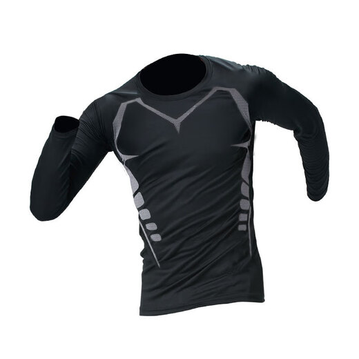 NIUKAILE sports tops men's running gym clothes cycling morning running clothes tight spring and summer training quick-drying sports equipment sci-fi long sleeves 2XL