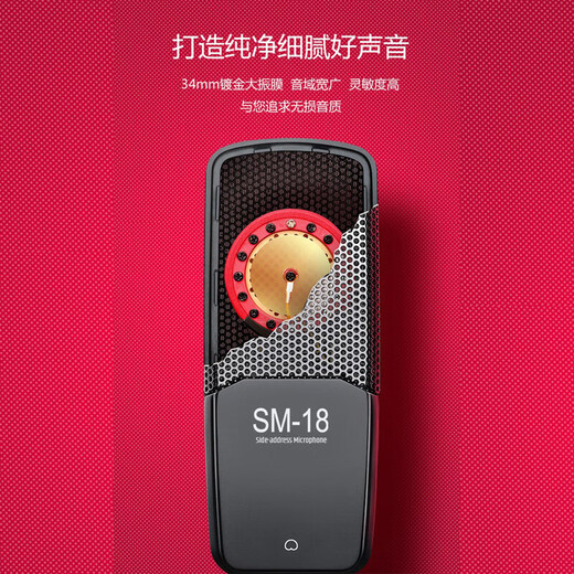 TAKSTAR SM-18 second generation professional condenser microphone universal live broadcast karaoke recording equipment set for mobile phones and computers TAKSTAR SM-18 second generation + cantilever bracket + monitoring headphones (SF Express)