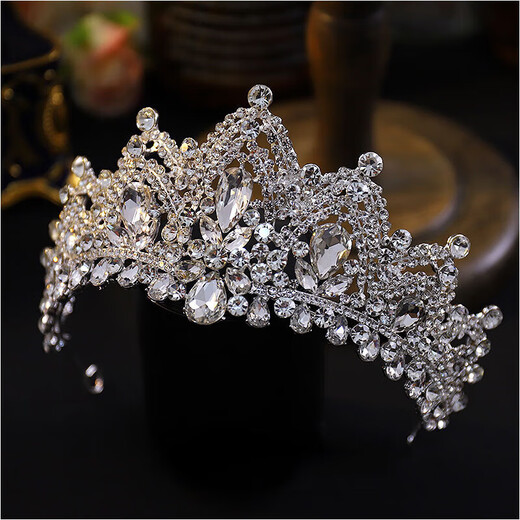 Shijun (SHIJUN) Crown Tiara for Adults 18 Years Old Princess Crystal 2025 Bride Wedding Super Immortal Gift 18th Birthday Crown No. 13 Earrings Pin + Temperament Sparkling
